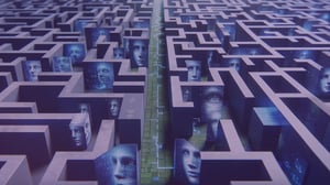 maze-symbolising-the-deepfakes-dilemma-with-ai-faces-2