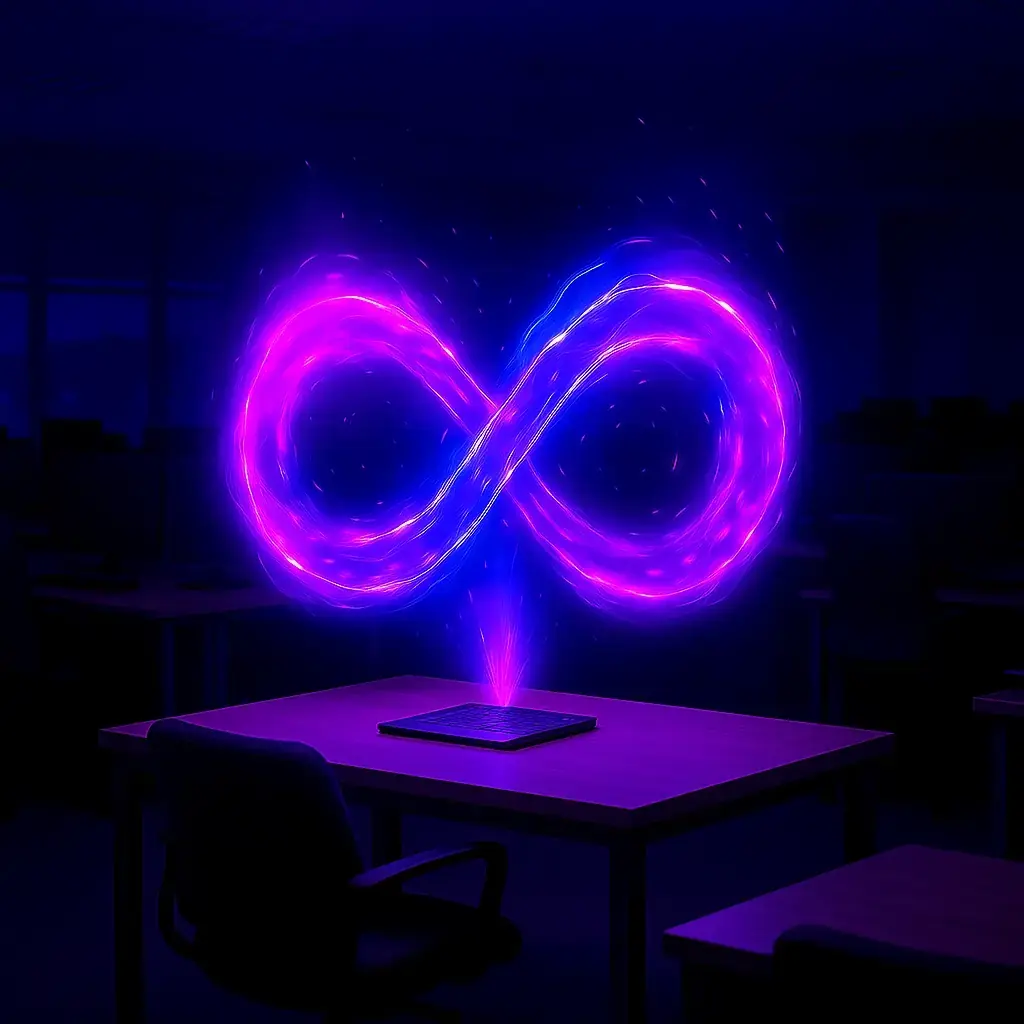 holographic-infinity-loop-visible-office
